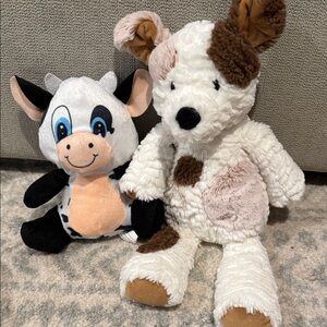 Adorable Cow and Dog Plush Toys